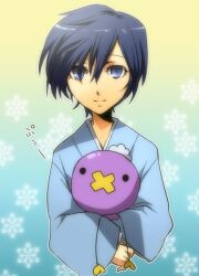  blue_eyes blue_hair drifloon gym_leader hayato_(pokemon) nintendo pokemon 