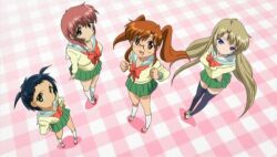  4girls amahara_kiyono chu-bra!! glasses hayama_nayu jinguuji_yako multiple_girls school_uniform shiraishi_haruka smile 