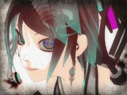  3d animated animated animated cable cables calne_ca creepy crustacean deino earring earrings halter_top halterneck hatsune_miku heterochromia isopod jewelry karune_ca karune_calcium karune_cl lowres maeda_koutarou multicolored_hair nato-kun rape_face rapeface symbol-shaped_pupils two-tone_hair vocaloid 