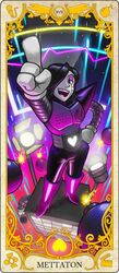  2015 alternate_version_at_source art_nouveau bombs card card_template dogbomber fortune_telling glistening humanoid machine major_arcana male mettaton mettaton_ex robot robot_humanoid roman_numeral solo spotlight tarot tarot_card the_star_(tarot) undertale undertale_(series) 