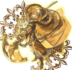  1boy armor blonde_hair chains langrey mage prince rk_(azukiuguisu) staff valkyrie_profile valkyrie_profile_covenant_of_the_plume 