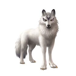  3d absurdres blanca highres male no_humans official_art shadow_hearts shadow_hearts_ii simple_background solo white_background wolf yellow_eyes 