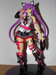  beatmania beatmania_iidx celica celica_mizushiro figure long_hair mizushiro_celica punk_cat purple_hair uniform 