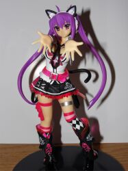  beatmania beatmania_iidx celica celica_mizushiro figure long_hair mizushiro_celica punk_cat purple_hair uniform 