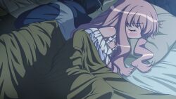  bed camisole craft108 hiraga_saito louise_francoise_le_blanc_de_la_valliere masturbation pink_hair sleeping zero_no_tsukaima 