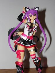  beatmania beatmania_iidx celica celica_mizushiro figure long_hair mizushiro_celica punk_cat purple_hair uniform 