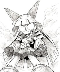  arukime commentary_request cosplay dynamo_z female greyscale highres hyper_blossom hyper_blossom_(cosplay) md5_mismatch mecha monochrome powerpuff_girls_z resolution_mismatch robot sketch solo source_larger 