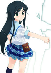  aliasing etou_mei female gakuen_utopia_manabi_straight! massugu_go mizuki_makoto photoshop_(medium) plaid plaid_skirt school_uniform seiou_gakuen_school_uniform skirt solo 