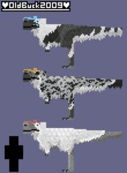  absurd_res ambiguous_gender biped bone_frill carnivore claws digital_media_(artwork) dinosaur extinct feathered_dinosaur feathered_scalie feathers feral frill_(anatomy) hi_res markings microsoft minecraft mojang oldbuck2009 pixel_(artwork) prehistoric_species reptile scalie spots spotted_markings striped_markings stripes theropod xbox_game_studios yutyrannus 