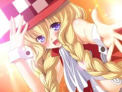  blonde_hair blush braid chu_x_chu_idol female hat ozawa_akifumi solo twin_braids uesugi_uta 