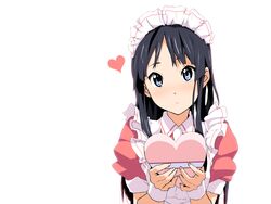  akiyama_mio black_hair eto horiguchi_yukiko k-on! maid white 