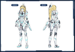  android concept_art deal_series female joints multiple_views pale_skin phantasy_star phantasy_star_online_2 robot_joints simple_background standing turnaround 