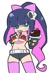  archived_source bad_id bad_link bikini bikini_top_only blue_eyes blue_hair bow colored_inner_hair company_connection cosplay duplicate female gainax hairbow long_hair meiro_(yuu) midriff multicolored_hair navel official_style panty_&amp;_stocking_with_garterbelt pixel-perfect_duplicate ponytail short_shorts shorts simple_background solo stocking_(psg) swimsuit tengen_toppa_gurren_lagann thighhighs yoko_littner yoko_littner_(cosplay) 