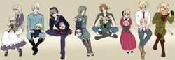  america belarus canada denmark dress finland france germany hetalia_axis_powers hungary liechtenstein megane north_italy norway prussia russia sweden switzerland tagme uniform united_kingdom 