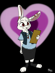  absurd_res albino anthro disney eyewear fan_character fanfiction female fiction fluffy fox_lover fur glasses guardian_blue helpful hi_res lagomorph leporid mammal rabbit red_eyes responsible sarsis sibling_(lore) sister_(lore) social_worker solo white_body white_fur zootopia 