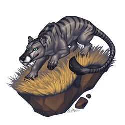  1:1 2017 4_toes ambiguous_gender andrewsarchus black_nose digital_media_(artwork) extinct feet feral katie_hofgard mammal prehistoric_species simple_background solo toes white_background 