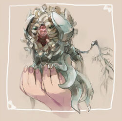  alien alien_humanoid ambiguous_gender animal_humanoid bloodborne cephalopod cephalopod_humanoid duo ebrietas_daughter_of_the_cosmos_(bloodborne) eldritch_abomination fromsoftware great_ones_(bloodborne) green_eyes holding_character human humanoid kimitty mammal marine marine_humanoid mollusk mollusk_humanoid monster monstrous_humanoid scales simple_background sony_corporation sony_interactive_entertainment tentacle 