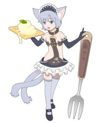  animal_ears cat_ears copyright_request female maid mini_person minigirl solo thighhighs torque 