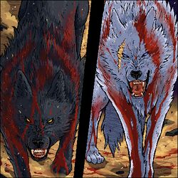  animal artist_request blood darcia kiba lowres no_humans oekaki wolf wolf&#039;s_rain 