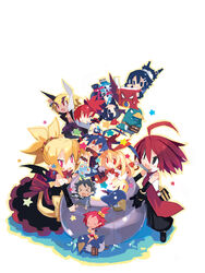  4boys 6+girls adell_(disgaea) akutare_(disgaea) asagiri_asagi black_pants blonde_hair bow chibi demon_boy demon_girl disgaea etna_(disgaea) everyone flonne flonne_(fallen_angel) hanako_(disgaea) harada_takehito kurtis_(disgaea) laharl makai_senki_disgaea_2 multiple_boys multiple_girls official_art pants phantom_kingdom prinny rozalin tail tail_bow tail_ornament taro_(disgaea) tink_(disgaea) yellow_bow yukimaru_(disgaea) zetta_(phantom_kingdom) zetta_(phantom_kingdom)_(book) 