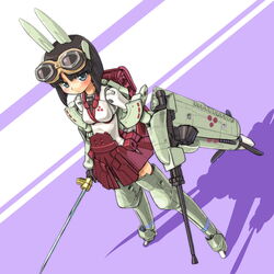  asuka_(busou_shinki) bad_id bad_pixiv_id busou_shinki dd_(ijigendd) female goggles gun mecha_musume solo sword weapon 