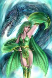  bad_id bad_pixiv_id bridal_gauntlets female final_fantasy final_fantasy_iv green_hair leviathan_(final_fantasy) lips long_hair mamoru_(mamoru_jinja) rydia_(ff4) thighhighs 