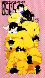  1boy animal_ears bad_id bad_pixiv_id bird cat_ears chibi chick clone commentary_request flower happy_birthday hedgehog hibari_kyouya hibird hidaka_fuuro katekyo_hitman_reborn! male_focus multiple_persona sleeping too_many 