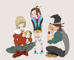  age_difference barnaby_brooks_jr clock father_and_daughter hat kaburagi_kaede kaburagi_t_kotetsu pocket_watch simple_background tiger_&amp;_bunny top_hat watch zakk 