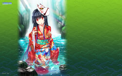  game-style japanese_clothes kieta_sekai_to_tsuki_to_shoujo logo tagme_(character) tsukinon water watermark 