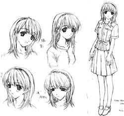  female greyscale hasegawa_akemi hasumi_elan monochrome multiple_views pia_carrot_(series) pia_carrot_e_youkoso!!_3 reference_sheet 