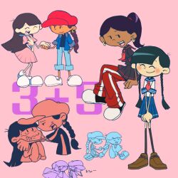  2girls abigail_lincoln cartoon_network codename:_kids_next_door dark_skin hat kuki_sanban multiple_girls smile t_k_g 