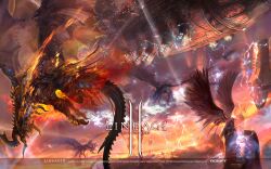  dragon feathers kamael lightning lineage_2 scene ship wing 