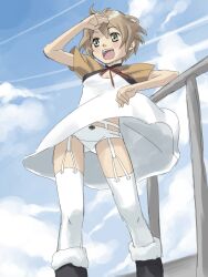  commentary_request fam_fan_fan female garter_belt last_exile last_exile:_gin&#039;yoku_no_fam panties photoshop_(medium) solo thighhighs underwear white_panties white_thighhighs you2 