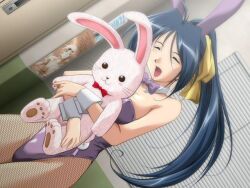  blush do_you_like_horny_bunnies ecchi_na_bunny-san_wa_kirai? female happy kugenuma_ryo long_hair open_mouth stuffed_animal stuffed_toy yamane_masahiro zyx 