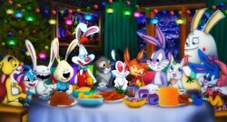  2017 adventures_of_br&#039;er_rabbit_(2006) amegared apple arthropod babs_bunny bambi_(film) bendy_straw beverage big_eyes blue_body blue_eyes blue_fur blue_sclera bow_(feature) bow_tie bowl br&#039;er_rabbit brown_eyes buckteeth bugs_bunny bunnicula bunnicula_(series) buster_bunny candy carrot chair chest_tuft christmas christmas_bauble christmas_decorations christmas_ornament christmas_tree clothed clothing clover_(happy_happy_clover) container cookie countershading cup dessert detailed_background digital_drawing_(artwork) digital_media_(artwork) dipstick_ears disney drinking_straw e621_post_recursion ear_markings ears_down fangs food fruit fur furniture gloves grey_body grey_fur grey_nose group half-closed_eyes handwear happy_happy_clover head_tuft holding_food holding_object holidays insects inside jar jelly_(food) kiko lagomorph large_group leporid light lilo_and_stitch looking_at_another looney_tunes mammal max_(sam_and_max) multicolored_ears narrowed_eyes nude open_mouth open_smile pink_body pink_fur pink_nose pivoted_ears plant plate purple_eyes rabbit rabbit_(winnie_the_pooh) red_sclera rekkit_rabbit rekkit_rabbit_(character) roger_rabbit sam_and_max sayuri_tatsuyama sharp_teeth sid sitting smile song_of_the_south star stitch_(lilo_and_stitch) straw_(disambiguation) table tea_cup teeth thumper_(disney) tiny_toon_adventures tree tuft vegetable warner_brothers whiskers white_body white_clothing white_countershading white_fur white_gloves white_handwear who_framed_roger_rabbit winnie_the_pooh_(franchise) yellow_body yellow_eyes yellow_fur 