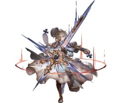  1boy blonde_hair boots full_body glasses gloves granblue_fantasy hat holding holding_sword holding_weapon jewelry long_sleeves male_focus minaba_hideo necklace official_art round_eyewear solo sword transparent_background weapon will_(granblue_fantasy) 