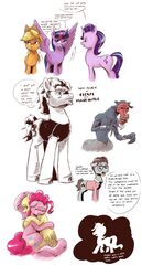  2017 absurd_res alicorn applejack_(mlp) bill_lumbergh cutie_mark english_text equid equine escape_from_new_york eye_patch eyewear female feral fluttershy_(mlp) friendship_is_magic glasses group hasbro hi_res horn horse mammal my_little_pony mythological_creature mythological_equine mythology parody pegasus pinkie_pie_(mlp) ponification pony saturdaymorningproj snake_plissken starlight_glimmer_(mlp) text tirek_(mlp) trixie_(mlp) twilight_sparkle_(mlp) unicorn wings 