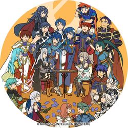  6+boys 6+girls alm_(fire_emblem) ancestor_and_descendant armor blonde_hair blue_hair boots cape card celica_(fire_emblem) chrom_(fire_emblem) commentary_request copyright_name corrin_(female)_(fire_emblem) corrin_(fire_emblem) corrin_(male)_(fire_emblem) desk eirika_(fire_emblem) eliwood_(fire_emblem) emma_(fire_emblem) ephraim_(fire_emblem) father_and_daughter father_and_son fire_emblem fire_emblem:_genealogy_of_the_holy_war fire_emblem:_mystery_of_the_emblem fire_emblem:_path_of_radiance fire_emblem:_radiant_dawn fire_emblem:_the_binding_blade fire_emblem:_the_blazing_blade fire_emblem_awakening fire_emblem_cipher fire_emblem_echoes:_shadows_of_valentia fire_emblem_fates fire_emblem_heroes green_eyes green_hair hair_ribbon hairband headband hector_(fire_emblem) ike_(fire_emblem) juliet_sleeves kita_senri long_hair long_sleeves lucina_(fire_emblem) lugh_(fire_emblem) lyn_(fire_emblem) marth_(fire_emblem) micaiah_(fire_emblem) multiple_boys multiple_girls official_art pointy_ears ponytail puffy_sleeves red_hair ribbon roy_(fire_emblem) seliph_(fire_emblem) shade_(fire_emblem) sigurd_(fire_emblem) skirt smile thigh_boots thighhighs zettai_ryouiki 