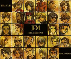  6+boys 6+girls aerith_gainsborough annotated artist_request barret_wallace cait_sith_(ff7) cloud_strife dated denzel_(ff7) dual_persona elena_(ff7) english_text engrish_text everyone final_fantasy final_fantasy_vii final_fantasy_vii_advent_children goggles houjou_(ff7) kadaj loz lucrecia_crescent marlene_wallace multiple_boys multiple_girls portrait profile ranguage red_xiii reeve_tuesti reno_(ff7) rude_(ff7) rufus_shinra sephiroth shera_(ff7) tifa_lockhart tseng turks_(ff7) vincent_valentine yazoo yuffie_kisaragi zack_fair 