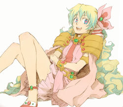  bad_id bad_pixiv_id bracelet cross-shaped_pupils female flower hair_flower hair_ornament jewelry long_hair looking_at_viewer multicolored_hair nia_teppelin open_mouth shoes simple_background skirt smile solo symbol-shaped_pupils tame tengen_toppa_gurren_lagann two-tone_hair white_background 