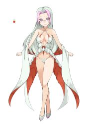  capcom female gigginox glasses monster_hunter multicolored_hair oota_yuuichi panties personification purple_hair solo underwear white_hair white_panties 