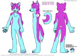  anthro blue_eyes canid canine canis domestic_dog husky looking_at_viewer male mammal model_sheet nordic_sled_dog piranhapettingzoo simple_background smile solo spitz standing yiffy_foxy 