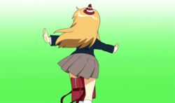  +tic_nee-san animated animated ass_shake bag genma_iroe lowres school_uniform 