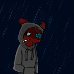  1:1 animated anthro cigarette clothed clothing depressing depression digital_media_(artwork) female flower fur hoodie maroon_fur plant rain_world raining rose_(flower) sad sarasul_(smolreapy) short_playtime slim slugcat smoke smoke_from_nose smoking smolreapy solo topwear videocult vines 