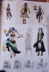  artist_request character_sheet highres legwear long_skirt miniskirt skirt soul_calibur soul_calibur_v soulcalibur_v thighhighs viola_(soul_calibur) viola_(soulcalibur) white_hair 