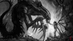  alien elsevilla female greyscale highres hydralisk monochrome monster sarah_kerrigan starcraft wings zerg_(starcraft) 