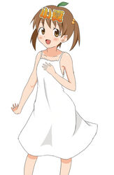  bad_id bad_pixiv_id brown_hair camisole female goro konatsu-chan leaf nhk_(broadcaster) solo twintails 