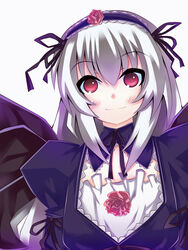  bad_id bad_pixiv_id blush female komaki long_hair photoshop_(medium) pink_eyes rozen_maiden smile solo suigintou white_hair 