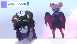  anthro bat bear black_body black_clothing black_dress black_fur black_hair bodily_fluids cell_(organism) clothing corona-chan coronavirus_(organism) covid-19_pandemic distressed dogscribss dress duo face_mask female fur germ_(organism) giant_panda hair hoodie kenny_(kenashcorp) long_fingers mammal membrane_(anatomy) membranous_wings micro_organism_(organism) multicolored_body multicolored_fur personification red_eyes sars-cov-2 sharp_teeth sweat teeth topwear two_tone_body two_tone_fur virus_(organism) white_body white_fur white_hair wings worried 