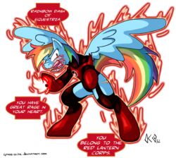  2012 alpha_channel angry better_version_at_source clothing crossover cynos-zilla english_text equid equine female feral friendship_is_magic green_lantern hasbro horse mammal my_little_pony mythological_creature mythological_equine mythology pegasus pony rainbow_dash_(mlp) red_lantern ring signature simple_background text transparent_background wings 